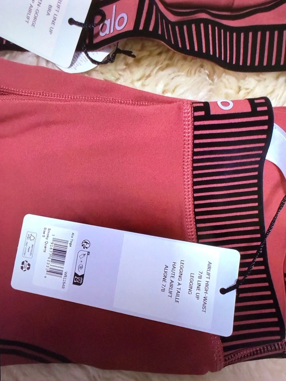 ALO Yoga Set Mauve Sports Bra with Legging Set - Picture 6 of 6